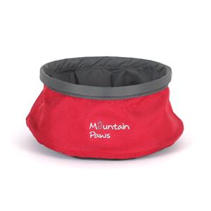 Mountain Paws Collapsible Dog Water Bowl Red