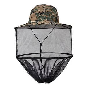 Farbeir Pop-up Mosquito and Midge Head Net Hat Camo